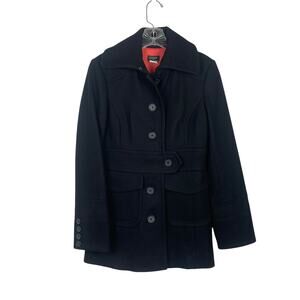 JCREW Black Pea Coat-Women's Size 2